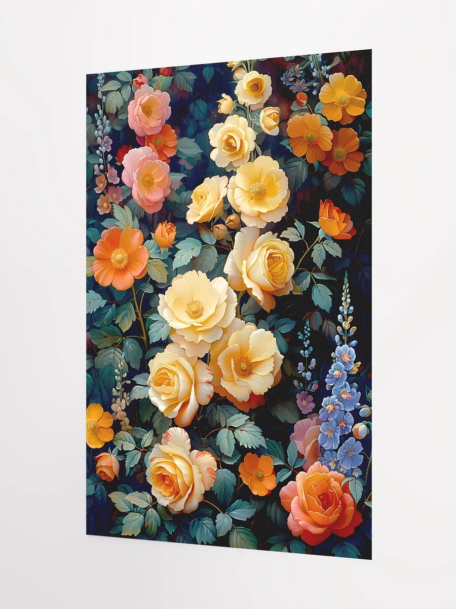 Sunset Hues Rose Garden Poster: Vivid Botanical Art for Elegant Interiors Matte Poster product image (5)