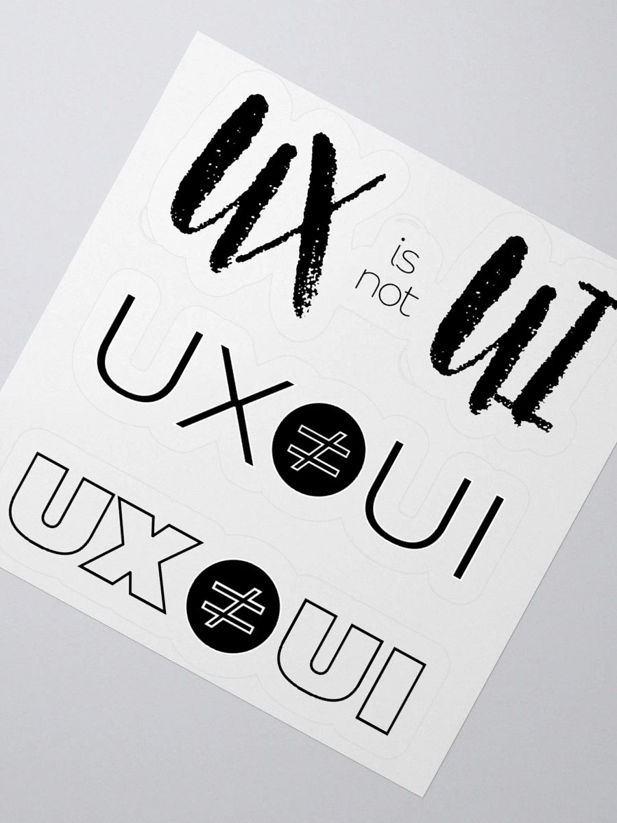 UX is not UI Custom Cut Vinyl Stickers product image (4)
