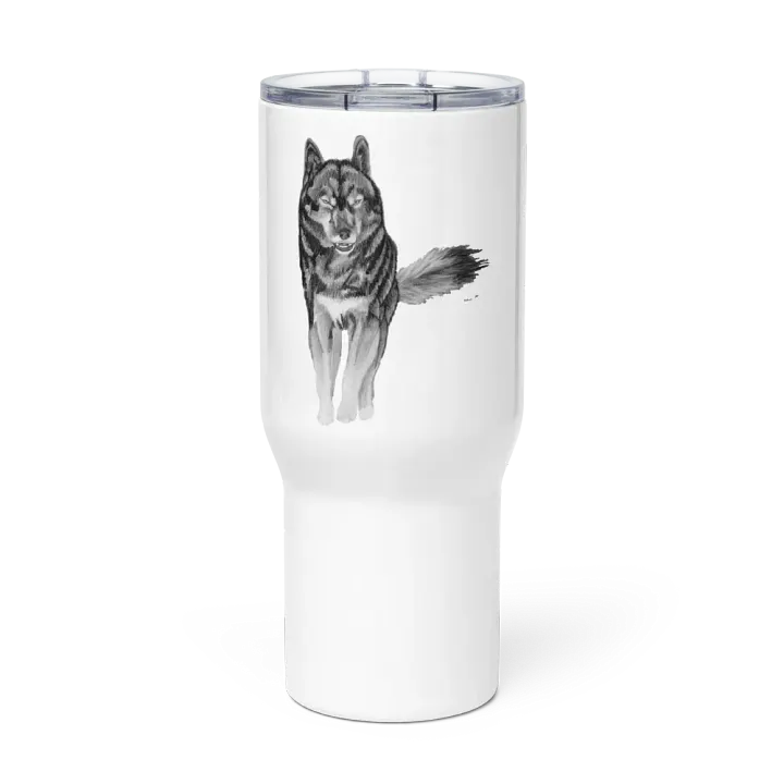 Wolf Drawing Travel Cup product image (2)