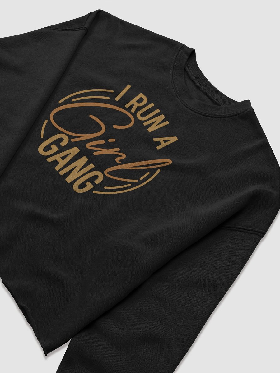 I Run a Girl Gang Crop Top | Trendy Girl Mom Shirt | Cool Mom Outfit product image (5)
