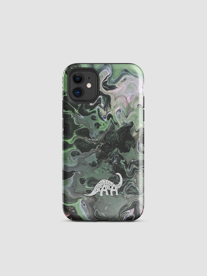 Metallic Green Fluid Acrylic Tough iPhone Case product image (1)