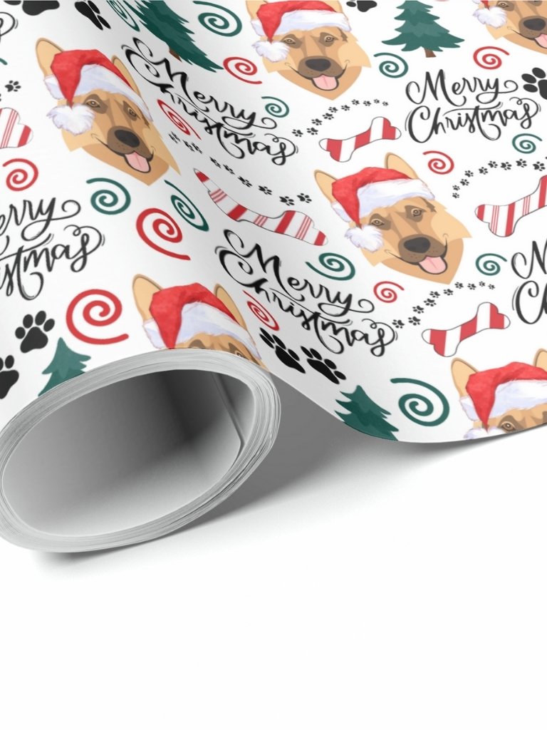 German Shepherd Christmas Gift Wrapping Paper product image (1)