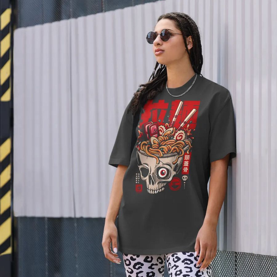 Skull Ramen Noodles - Oversized Tee product image (8)