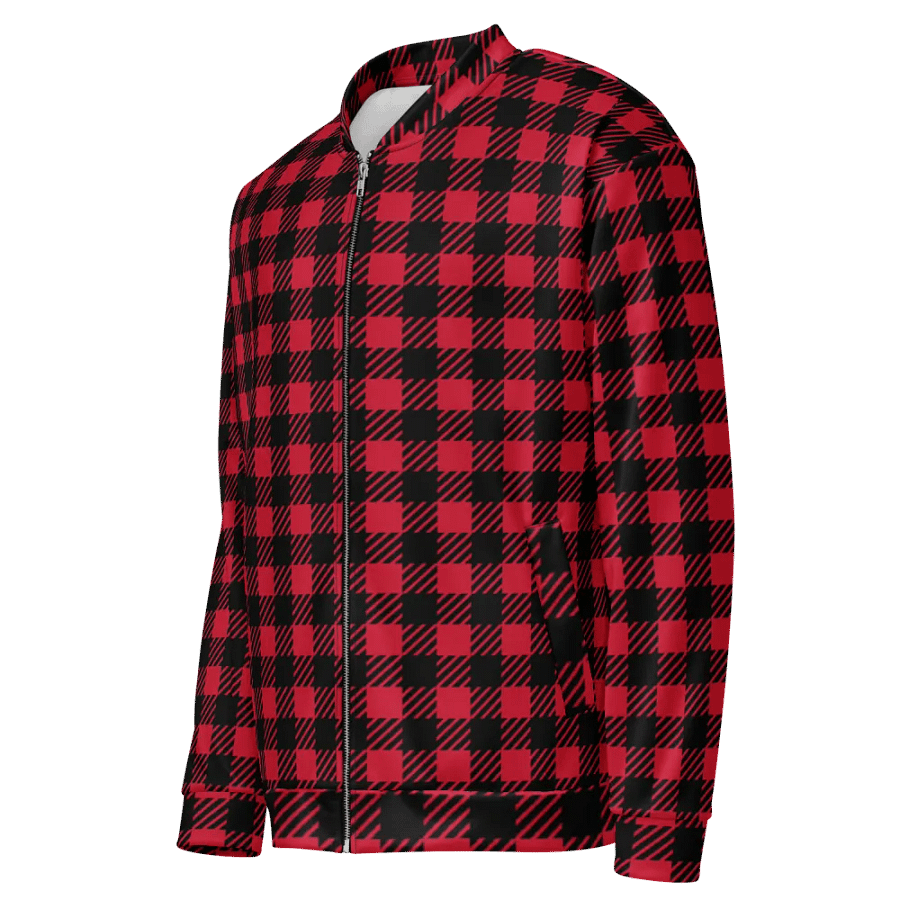 Customizable Checkered Charm Bomber Jacket product image (7)