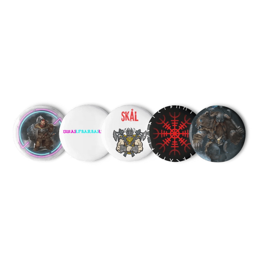 Barbarian pin badges product image (1)