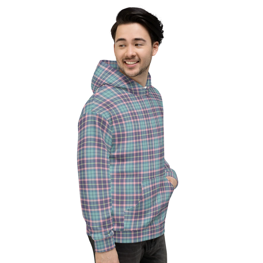 Light Green, Purple, and Pink Plaid Hoodie product image (5)