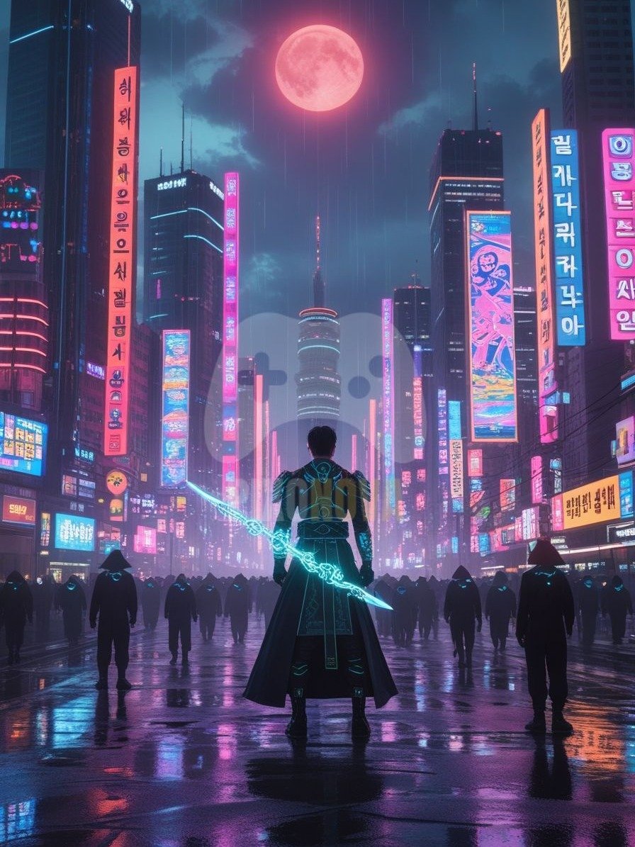 Eclipse Over Arcade City | Digital Art Set (896 x 1344 px, PNG + PDF) product image (4)