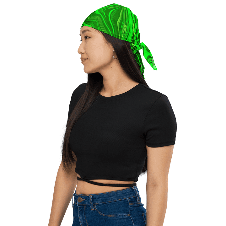 Bandana - Different Shades of Green Digital Fluid Art product image (1)