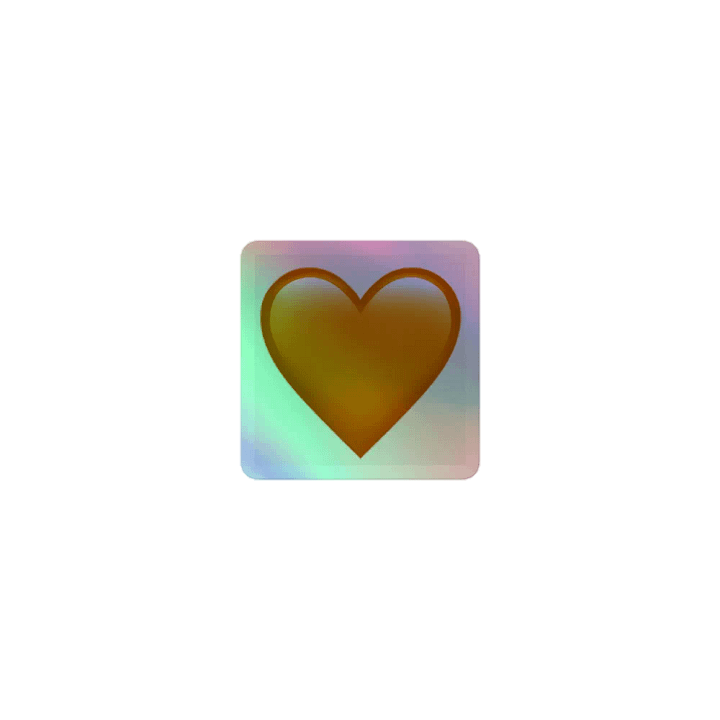 🧡Orange Heart Sticker product image (1)