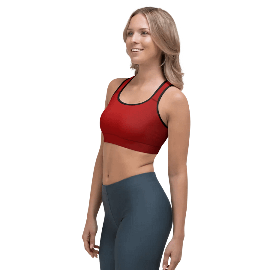 Red Gradient Power Sports Bra product image (10)