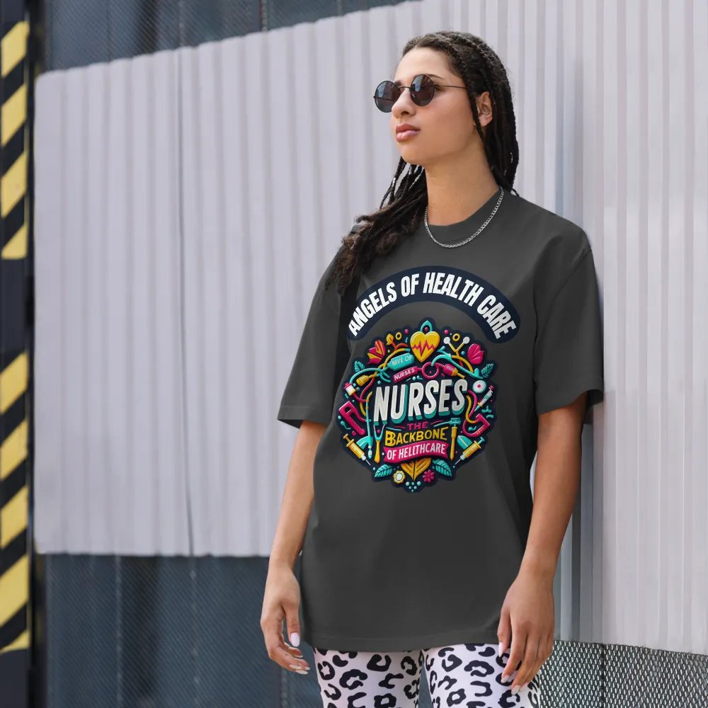 Nurse Tribute Oversized Faded T-Shirt product image (11)