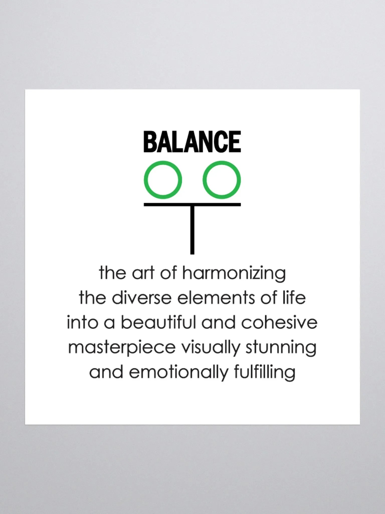 balance Sticker - green line product image (2)