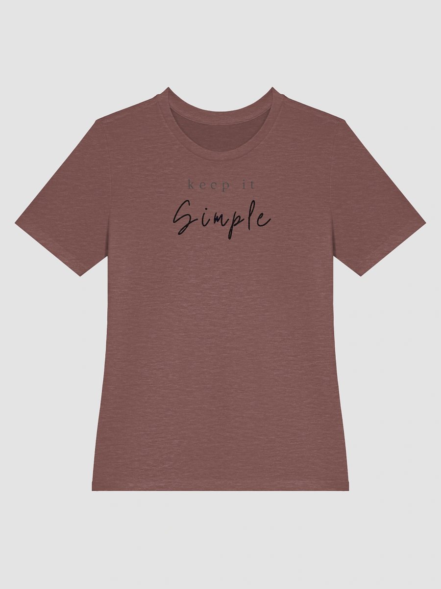 Women's Supersoft Relaxed-fit T-Shirt (Keep Simple Letter ) product image (3)