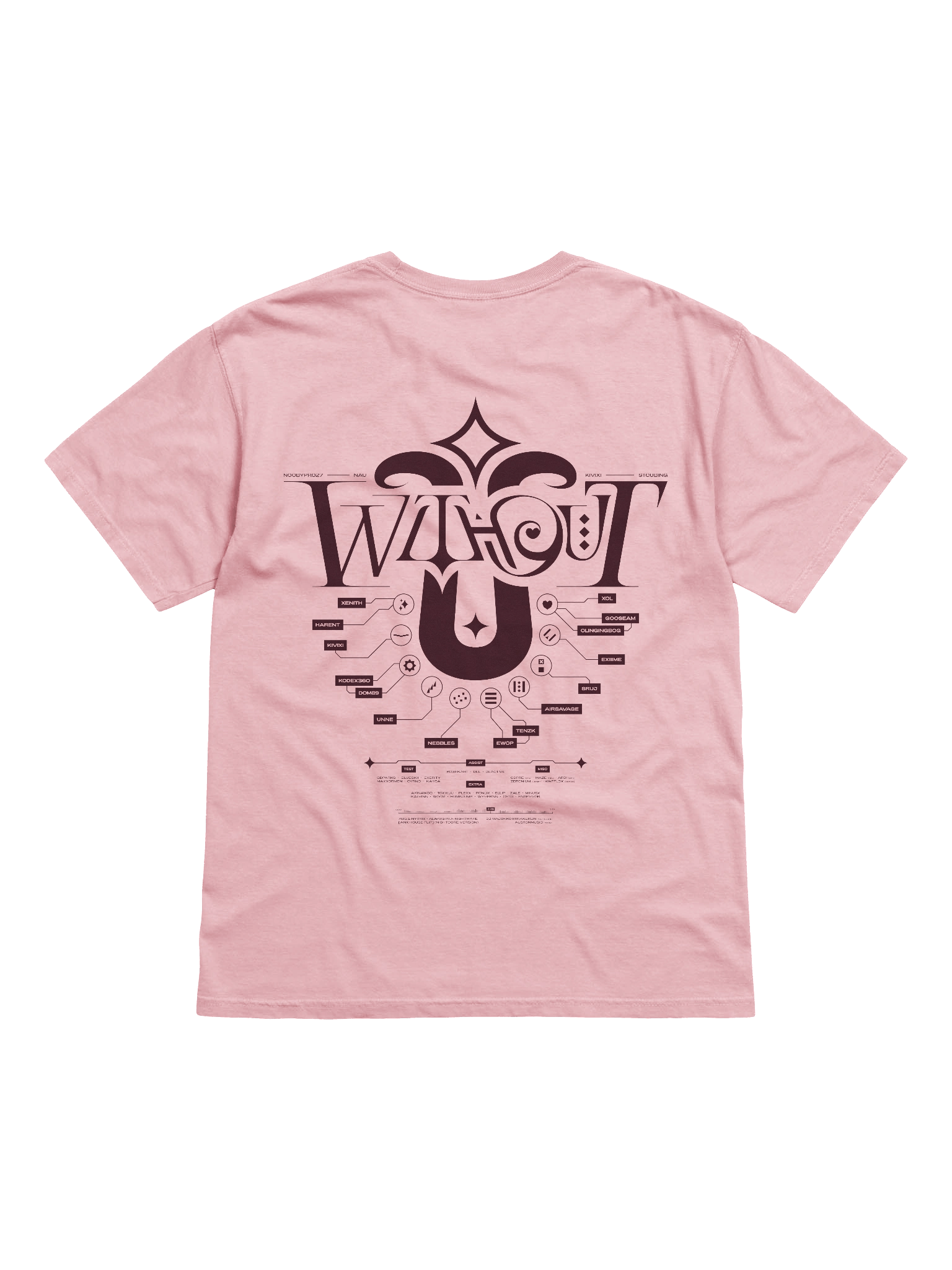 W/O U Maroon/Pink Shirt product image (2)