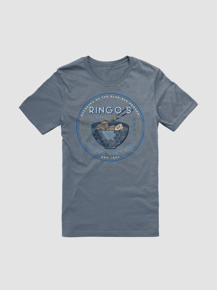Ringo's Handmade Noodles Retro Logo T-Shirt | Blue Eye Samurai Inspired Design product image (1)