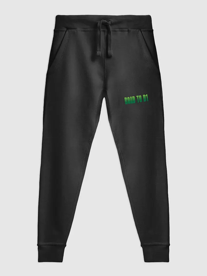 Troy Hornbeck - ROAD TO D1 - Black Sweatpants with GREEN product image (1)