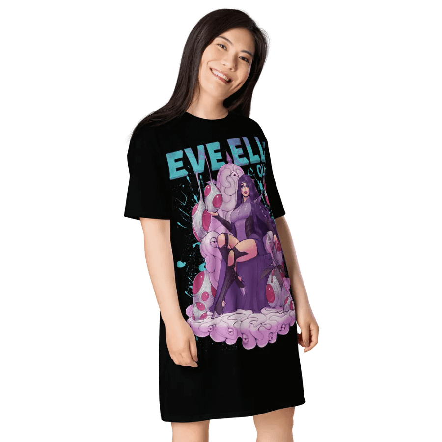 Eve Elle Alien Queen T-Shirt Dress - Black product image (8)