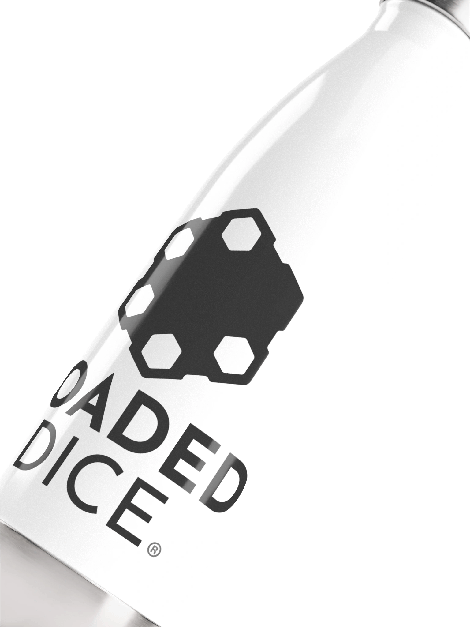 Loaded Dice Stainless Steel Water Bottle White product image (5)