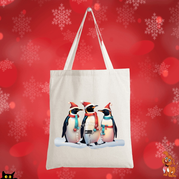 Christmas Penguin Tote Bag product image (1)