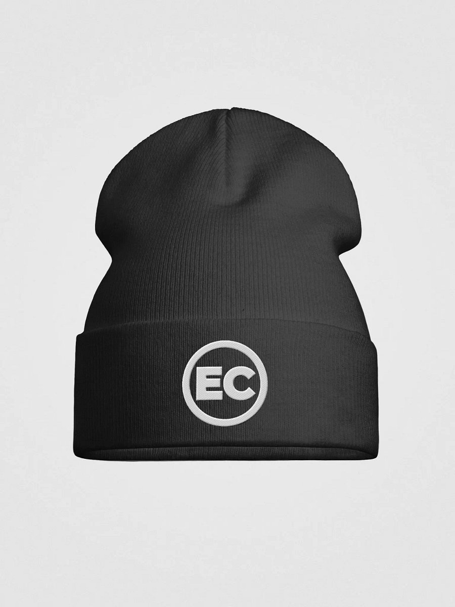 EC White Logo Short Knit Beanie product image (1)
