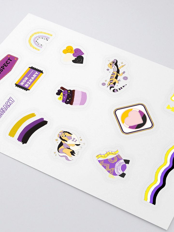 Non-Binary LGBTQ+ Full Sticker Sheet product image (2)