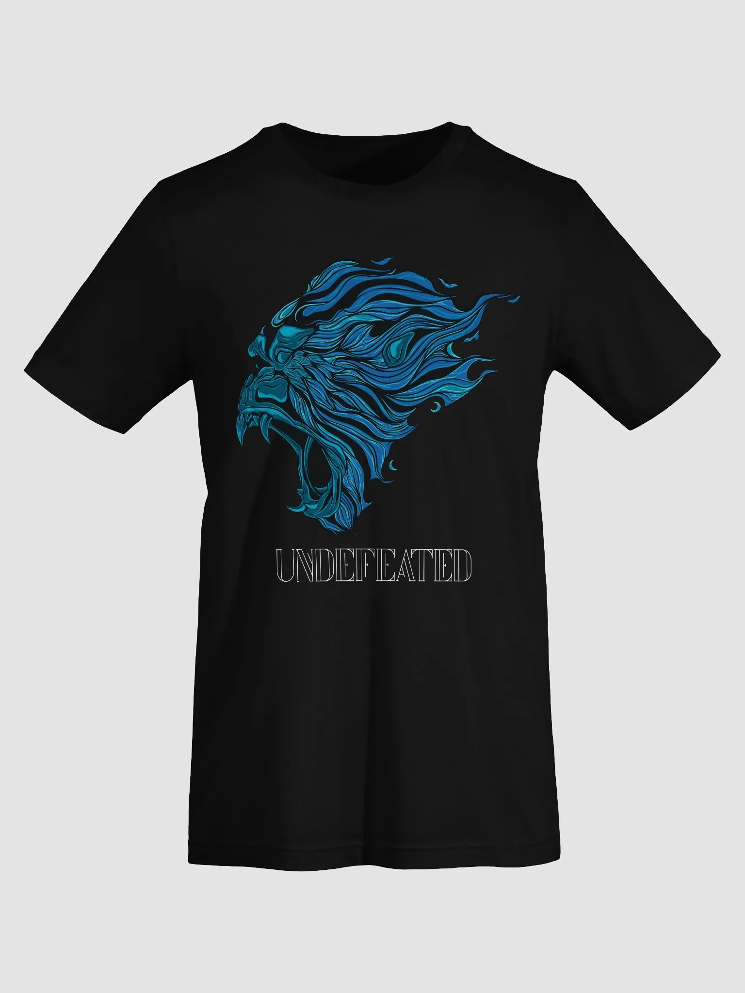 Vibrant Blue Gorilla Head "UNDEFEATED" Tee | Bella + Canvas 3001 Unisex Shirt product image (63)
