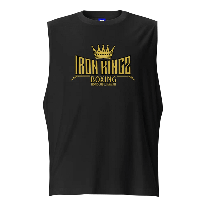 Adult Iron Kingz Boxing Black Muscle Tee product image (1)