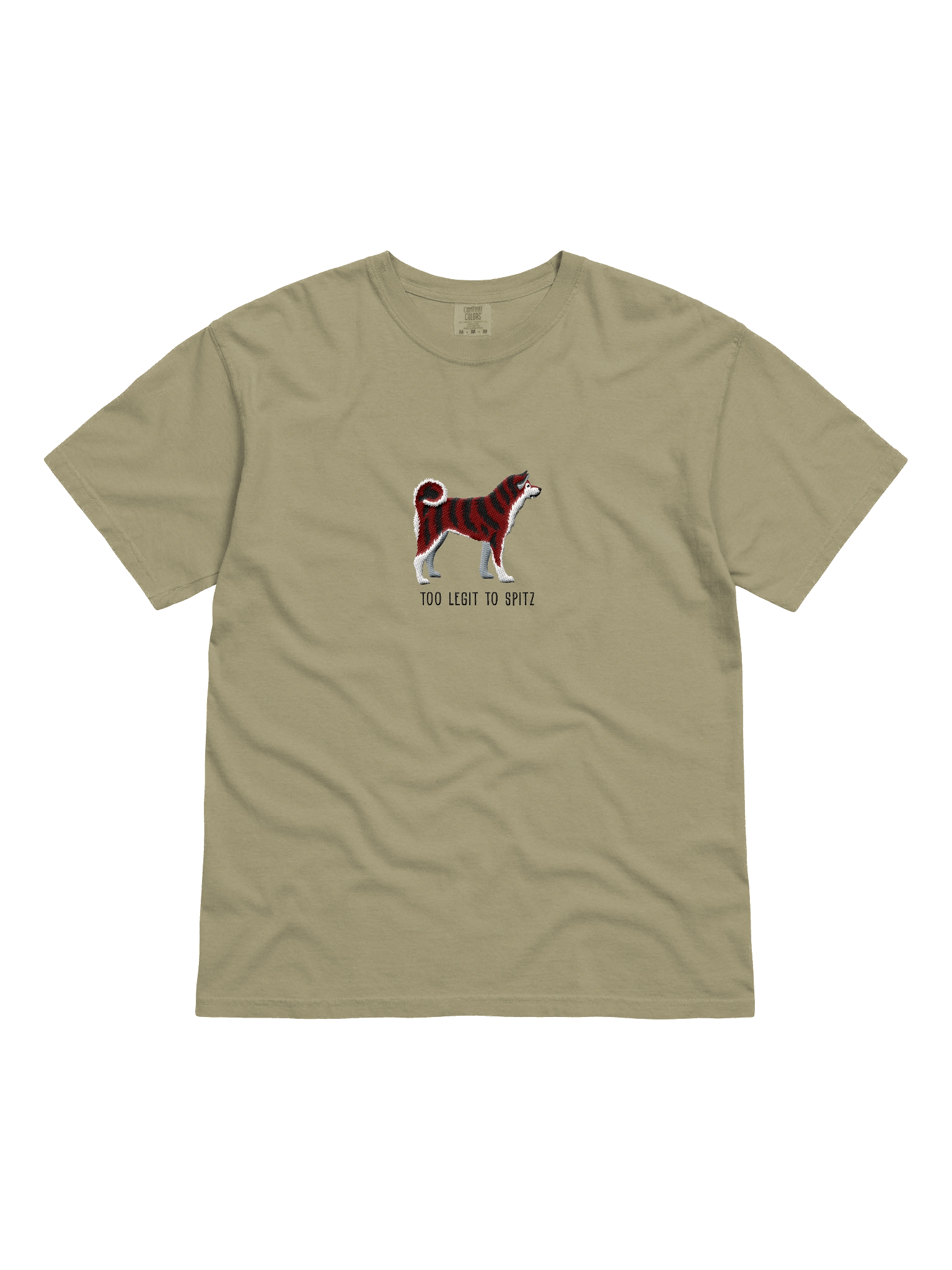 Too Legit to Spitz T-Shirt(Embroidered) of a Japanese Akita Inu(Red Brindle) product image (6)