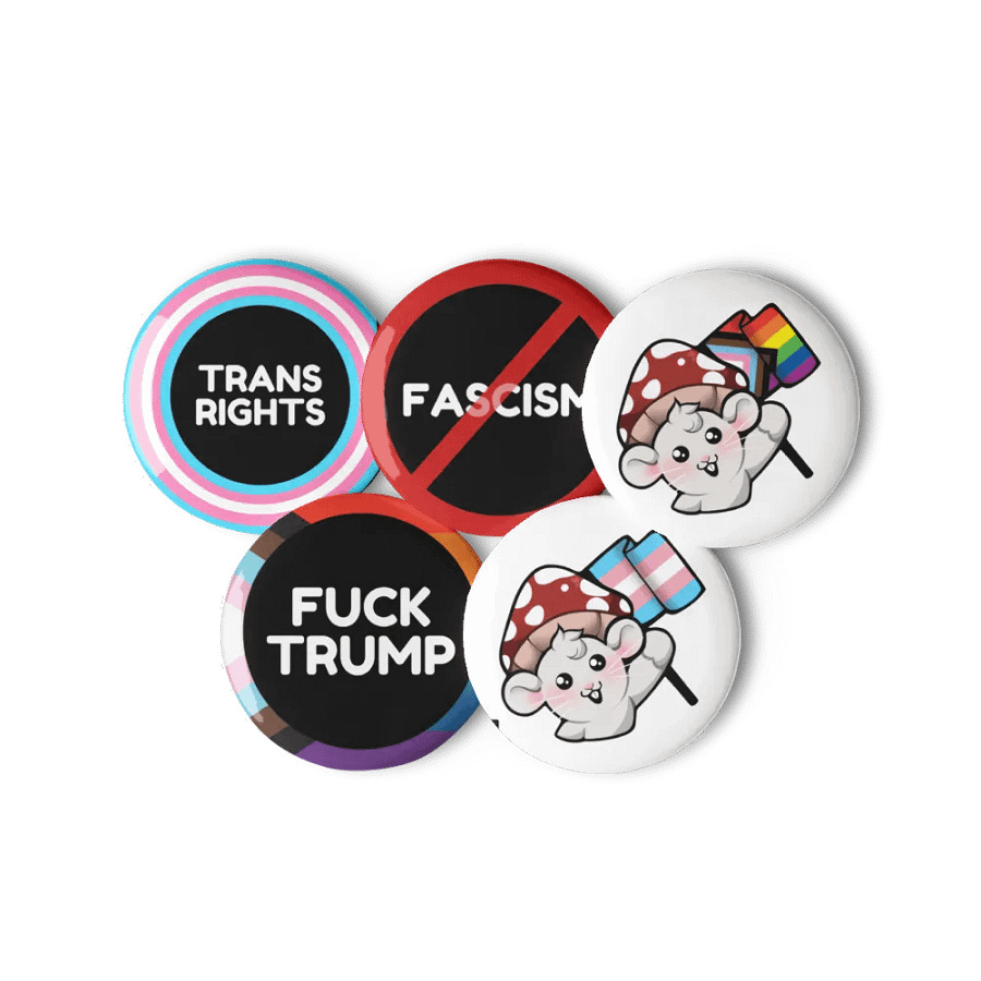 Anti Trump/Anti Fascism Pin Buttons (1.25″) product image (2)