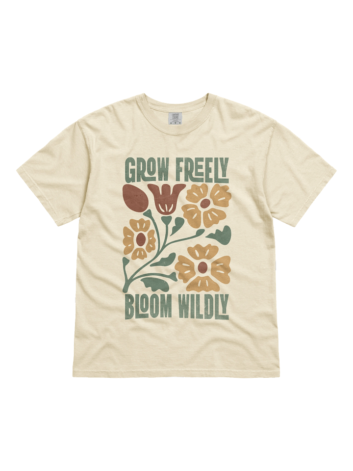 Vintage Floral Grow Freely Premium Unisex T-Shirt product image (3)