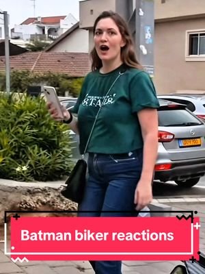 Batman ears reactions 😂 #moto #funny #biker #reaction #helmet 