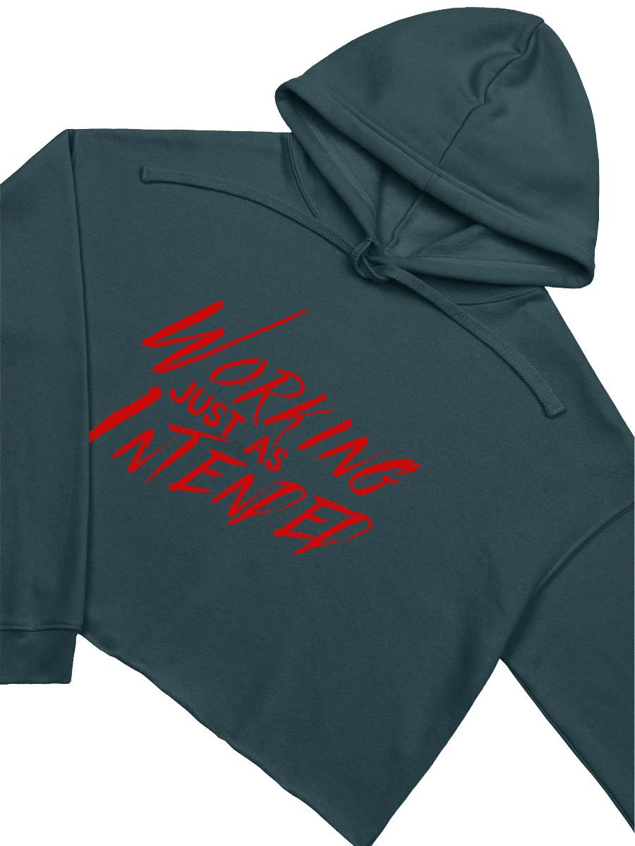 Working Just As Intended Bella+Canvas Fleece Crop Hoodie product image (3)