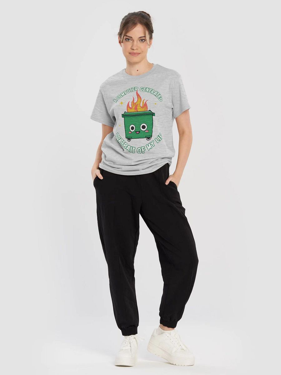 Dumpster Fire - A Computer Generated Portrait of My Life Cotton T-shirt product image (35)