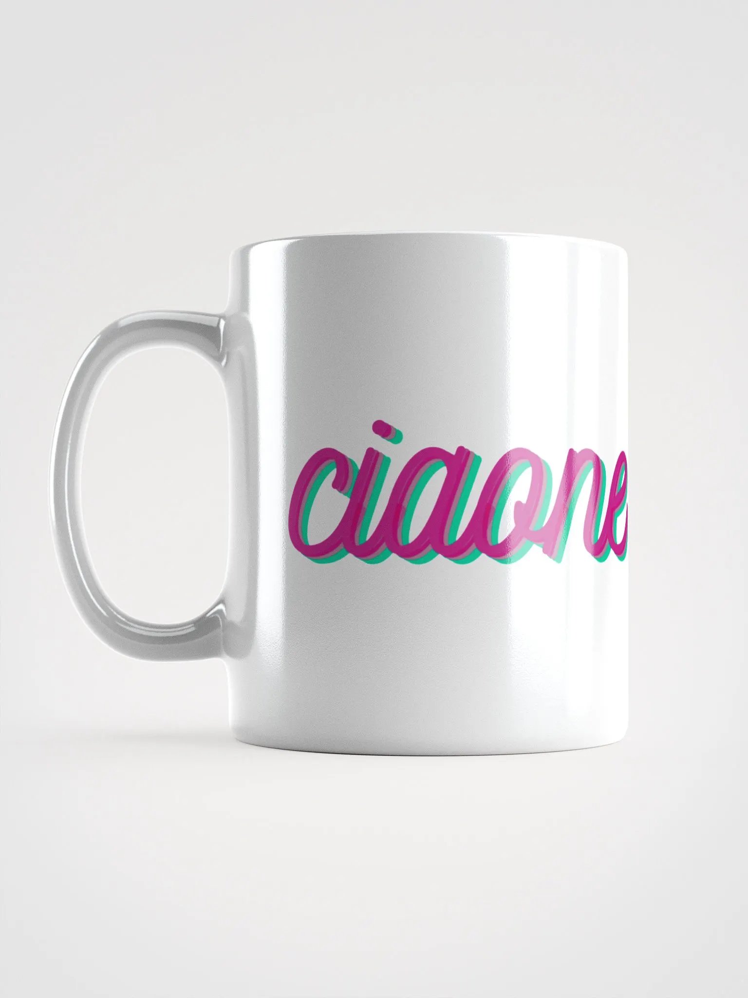 "Ciaone" Gatto Skater Tazza Lucida Bianca product image (3)