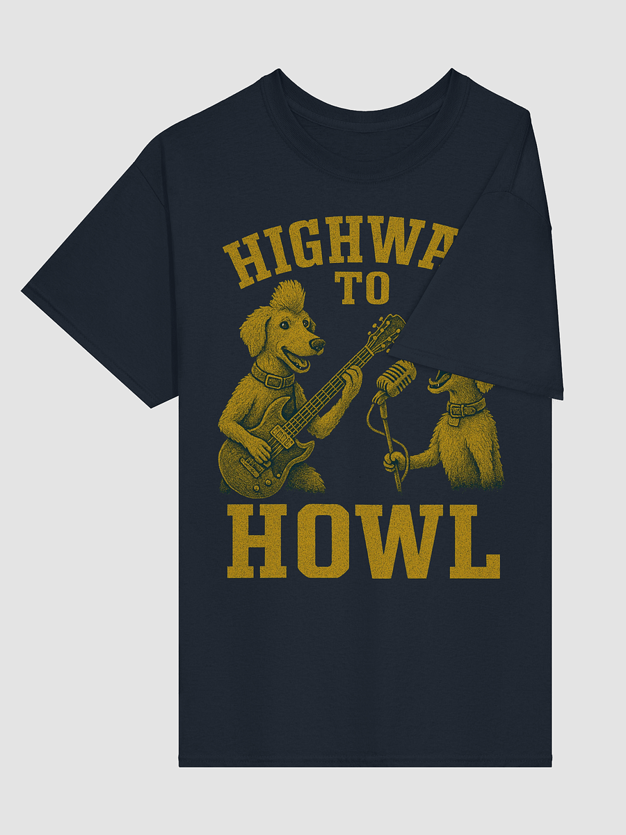 Highway to Howl Band T-Shirt - Cute Dogs Playing Guitar product image (3)