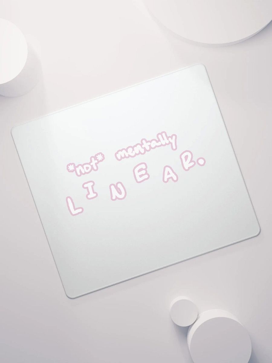 *not* mentally linear (lined design, #E1B9CE) mouse pad product image (7)