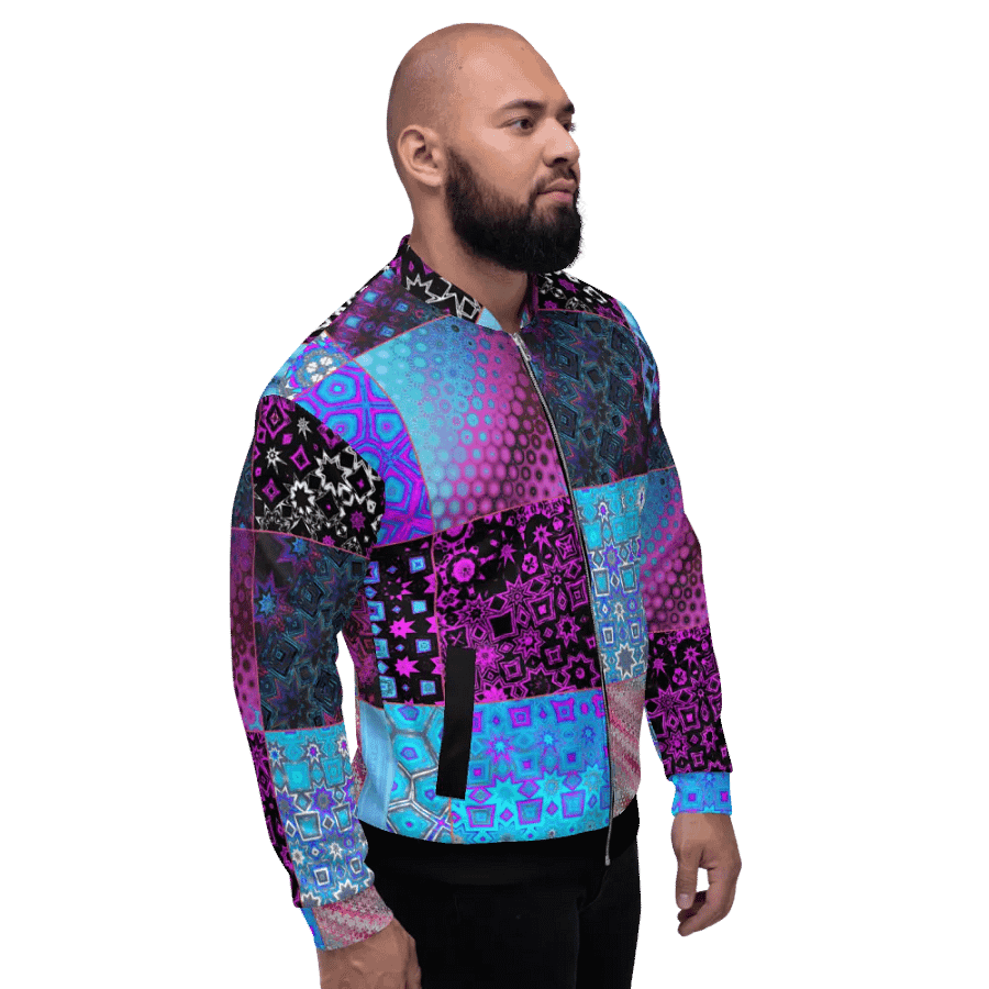 Patchwork Celebration Unisex Bomber Jacket product image (4)