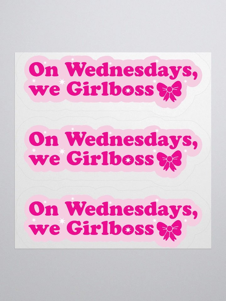 On Wednesdays, We Girlboss Sticker product image (1)