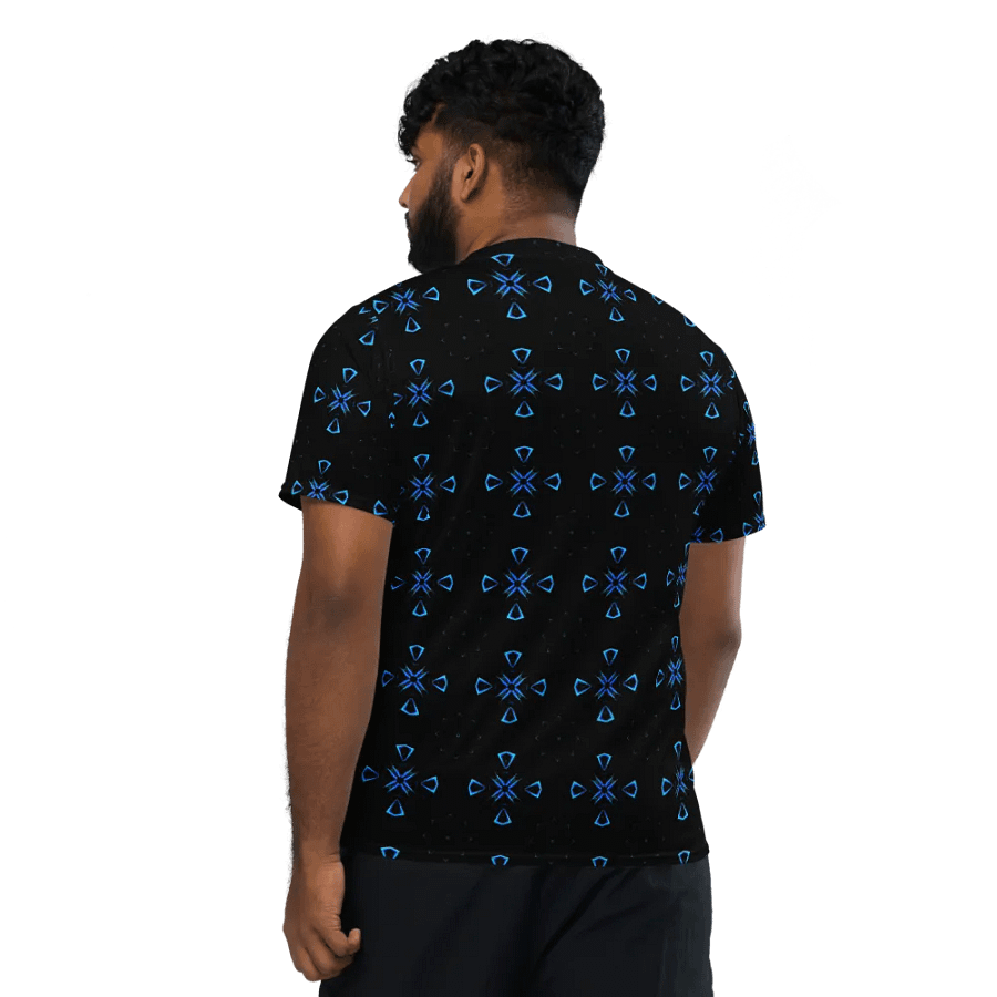 Abstract Multiple Crosses Unisex All Over Print V Neck Sports Jersey product image (4)