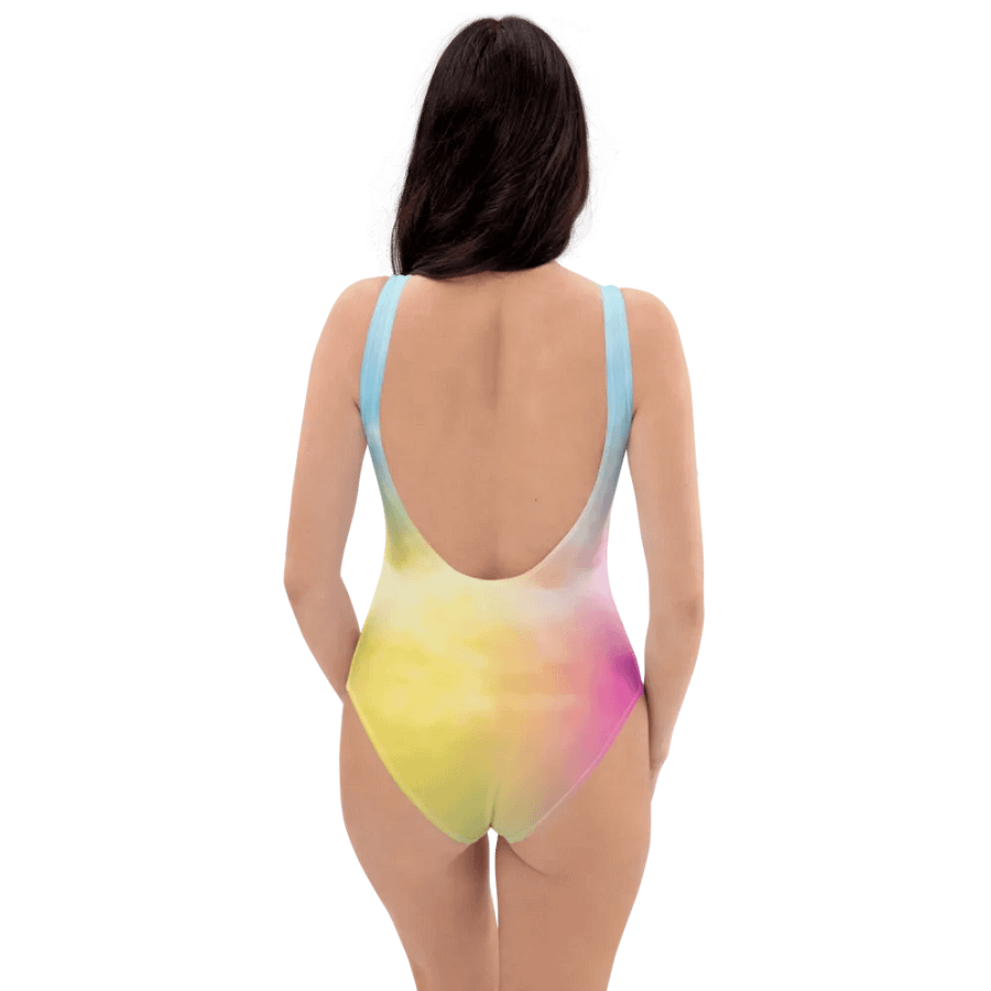 Blur Cloud Rainbow Design one piece Swimsuit - V3 product image (1)