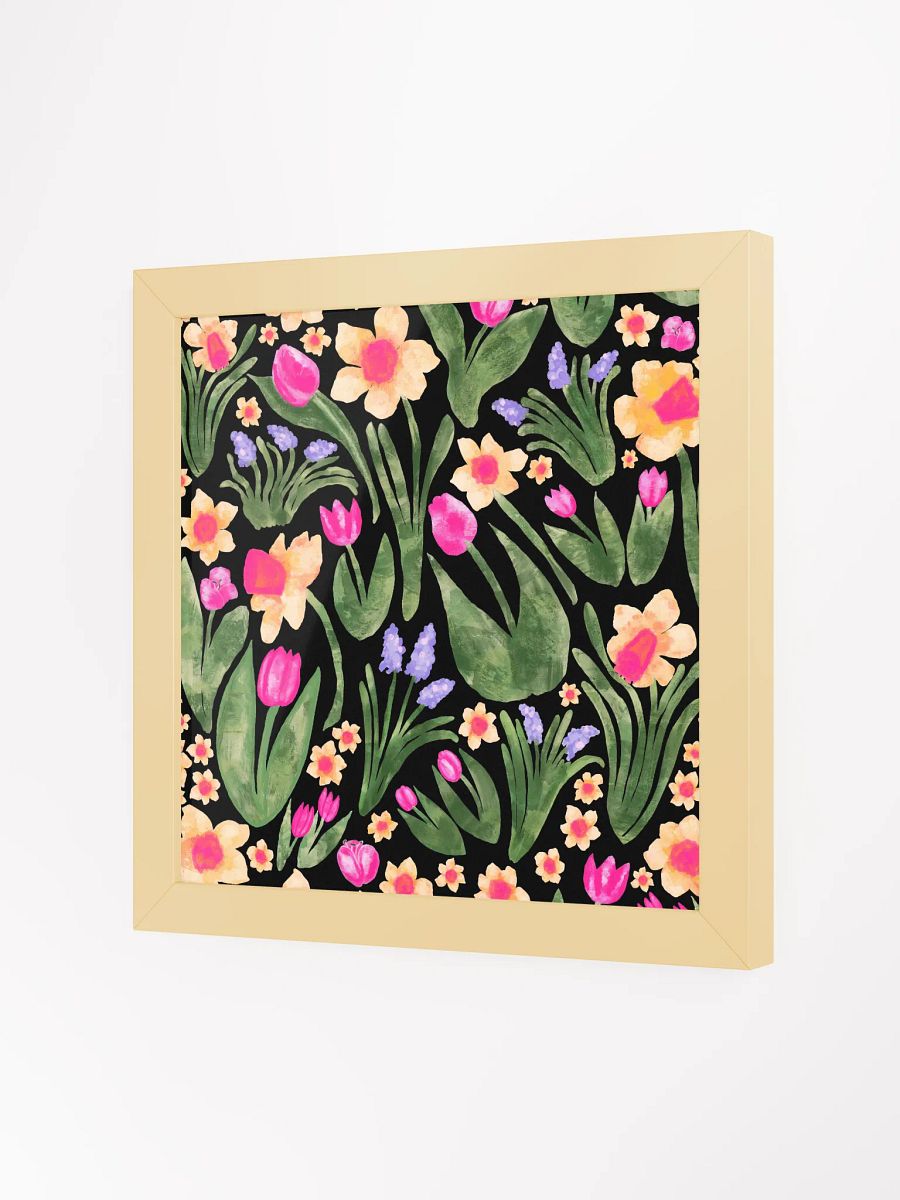 Spring Garden, Full Color on Black | Square Print | by Monique Faella Designs™ | Framed Coastal Wall Art | Museum-Quality Print product image (22)