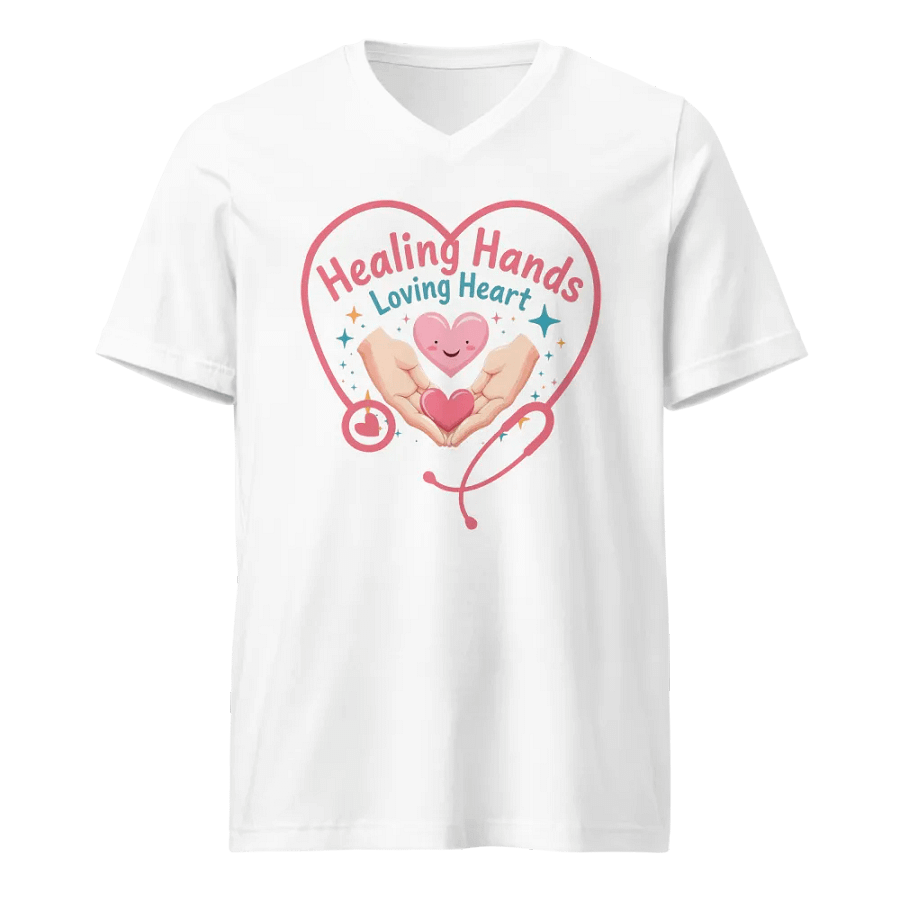 Healing Hands & Loving Heart V-Neck Tee product image (5)