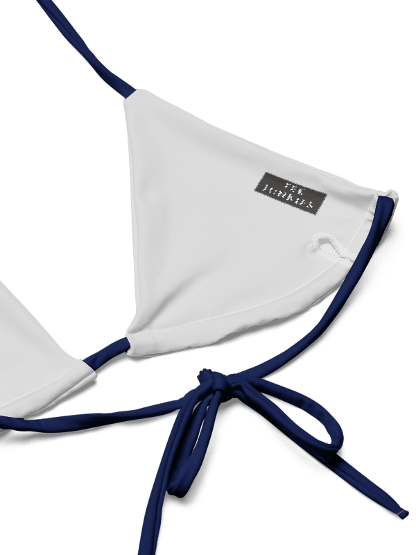 Low Rise Cheeky String Bikini, Red White And Blue Top, Blue Bottoms product image (7)