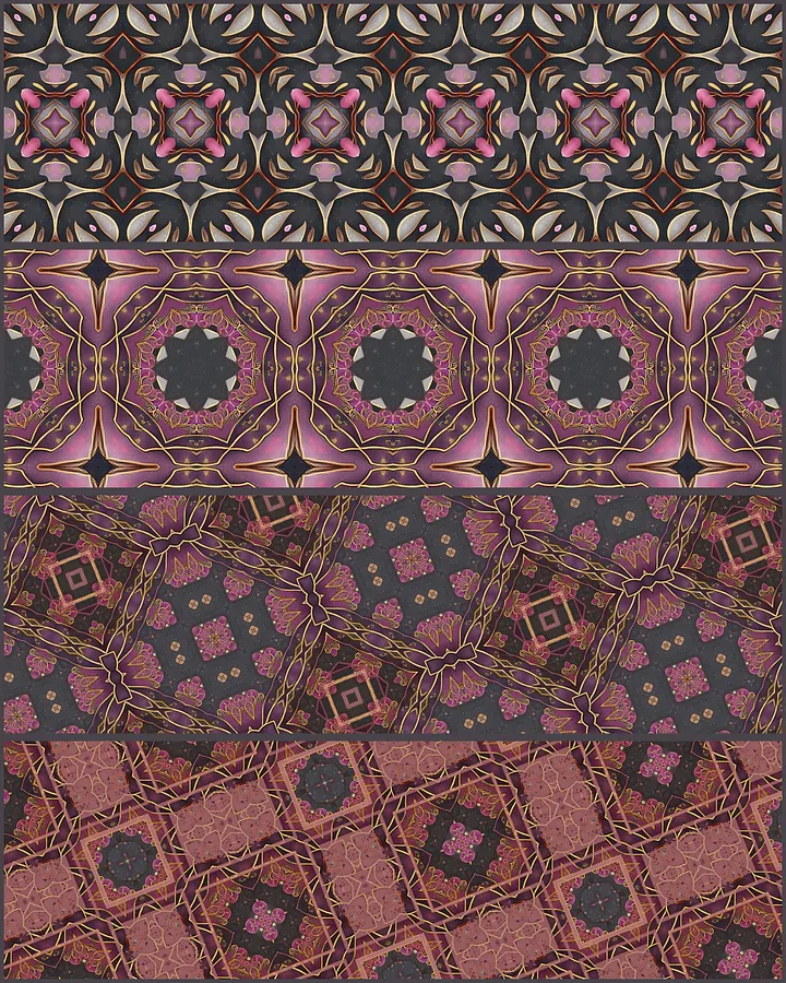 Pink Starflower Digital Paper Pack product image (2)