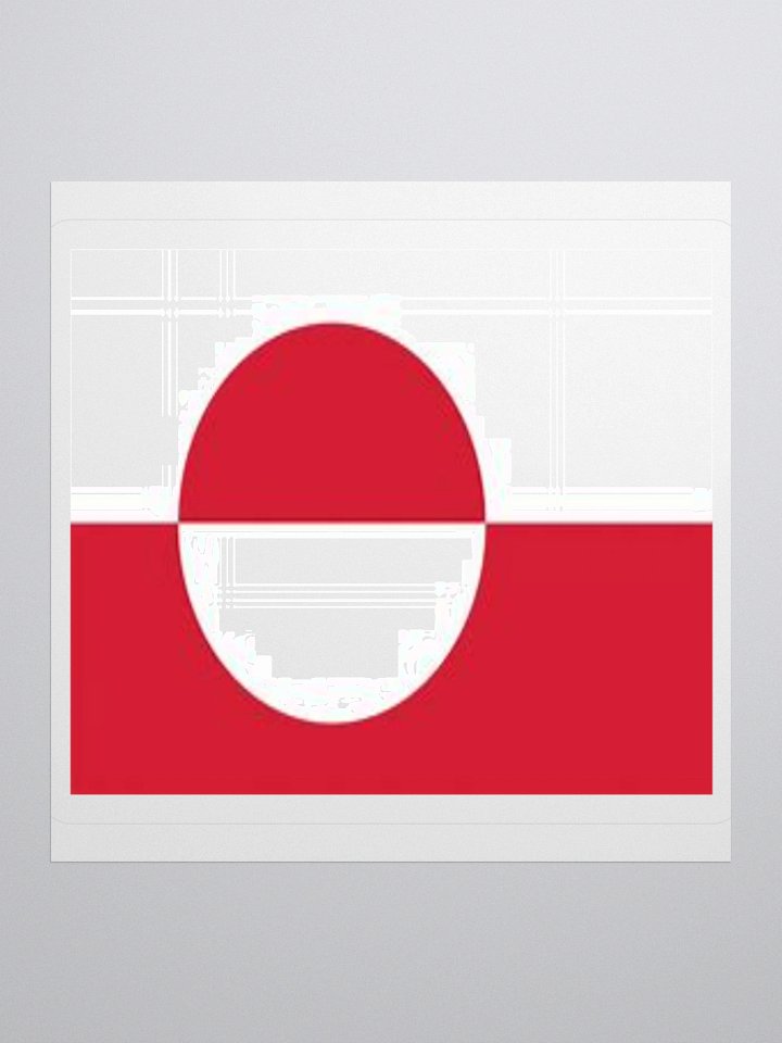 Greenland Flag Sticker | Red White Circle Design | Durable Vinyl | 3 Sizes product image (2)