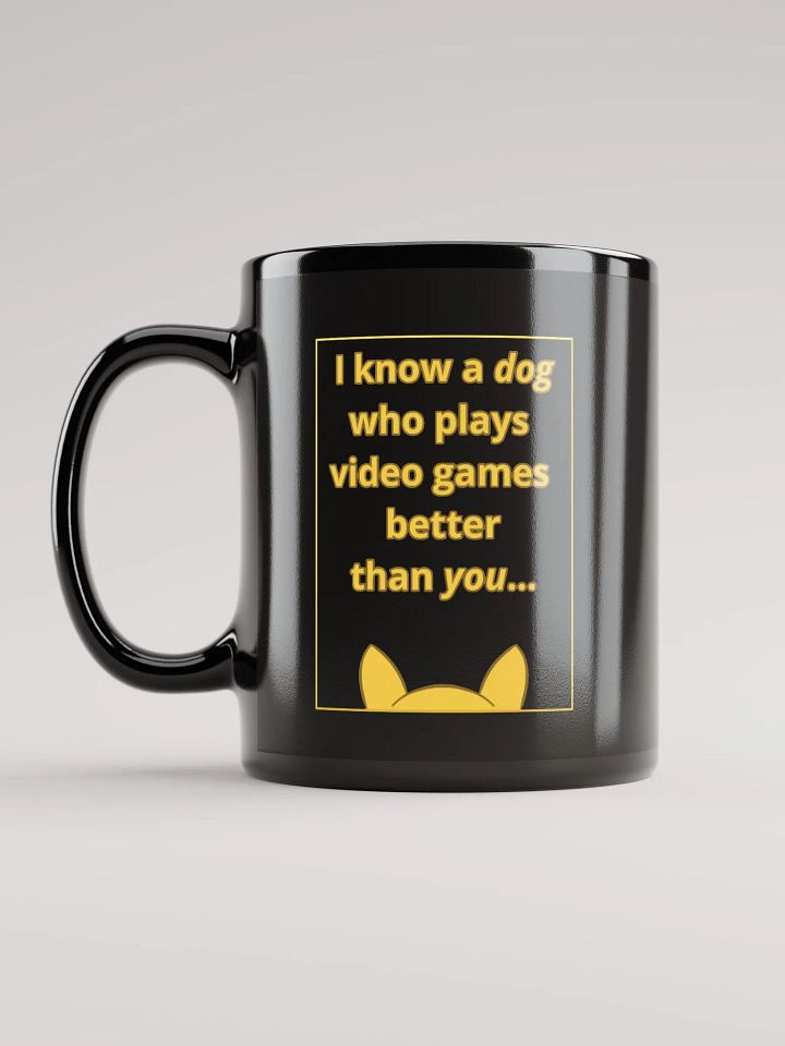 Doopsters - I know a Dog Gamer - Black Glossy Mug product image (1)
