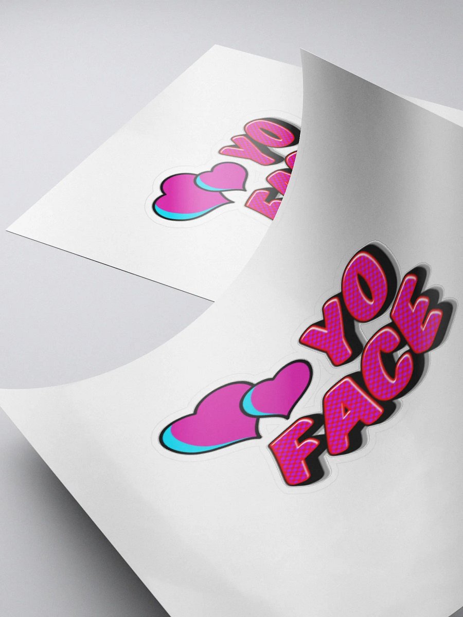 Love yo face pink sticker product image (4)
