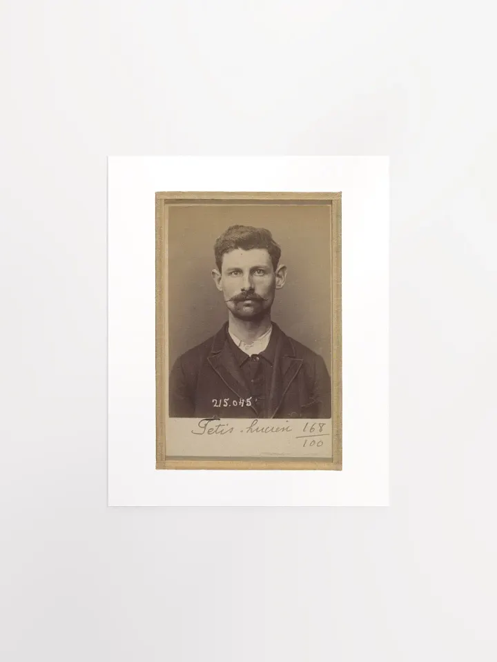 Julien Fétis Mugshot By Alphonse Bertillon (1894) - Print product image (1)