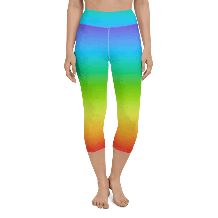Rainbow Yoga Capri Leggings product image (4)