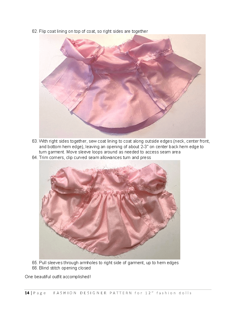Fashion Designer sewing pattern for 12" fashion dolls product image (3)